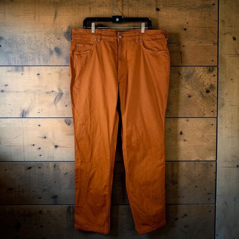 Duluth Trading Men's 40x36 Burnt Orange Flex Fire Hose Canvas Pants Relaxed Fit